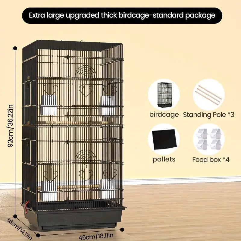 Heavy-Duty Small Animal Cage with 0.31" Wire Spacing – Durable Metal Pet Cage for Squirrels, Rabbits, Hamsters & More – Secure Latches, Easy-Clean Design, Ventilated & Sturdy Construction | Natures Edge