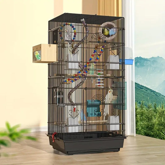 Heavy-Duty Small Animal Cage with 0.31" Wire Spacing – Durable Metal Pet Cage for Squirrels, Rabbits, Hamsters & More – Secure Latches, Easy-Clean Design, Ventilated & Sturdy Construction | Natures Edge