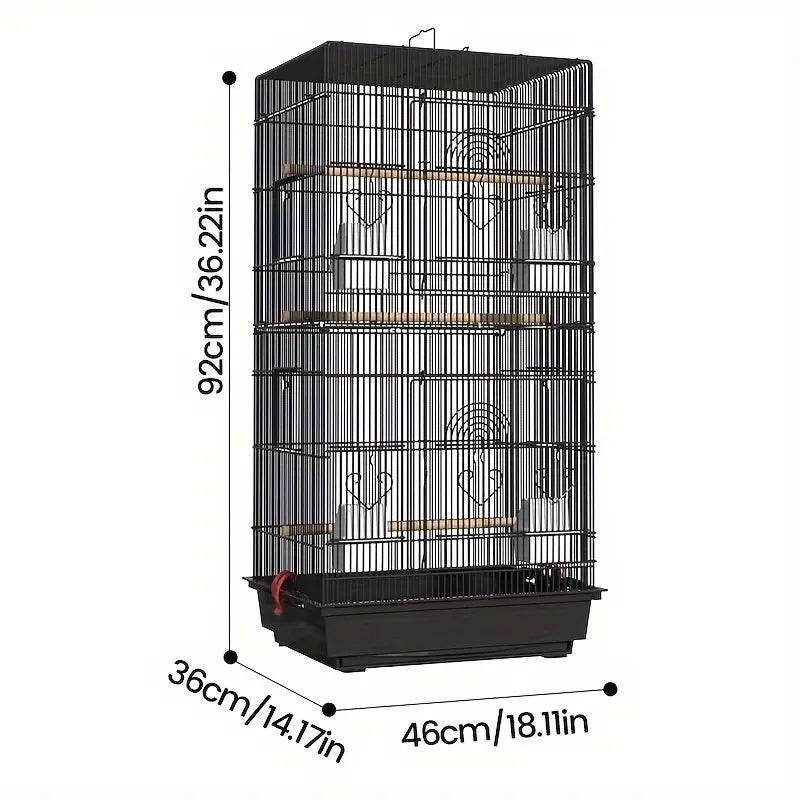Heavy-Duty Small Animal Cage with 0.31" Wire Spacing – Durable Metal Pet Cage for Squirrels, Rabbits, Hamsters & More – Secure Latches, Easy-Clean Design, Ventilated & Sturdy Construction | Natures Edge