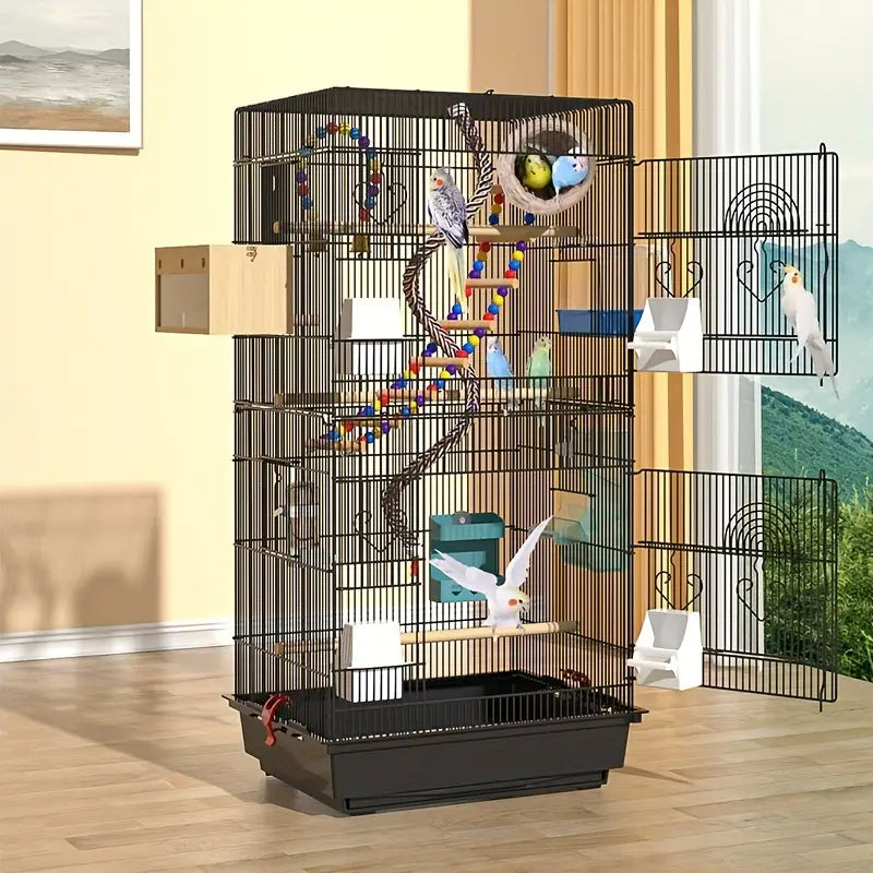 Heavy-Duty Small Animal Cage with 0.31" Wire Spacing – Durable Metal Pet Cage for Squirrels, Rabbits, Hamsters & More – Secure Latches, Easy-Clean Design, Ventilated & Sturdy Construction | Natures Edge